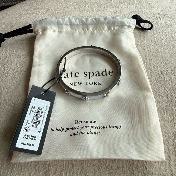 NWT Kate Spade Heritage Bloom Clasp Bangle - Picture 1 of 8